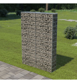 Mur à gabion avec couvercles Acier galvanisé 100 x 20 x 150 cm