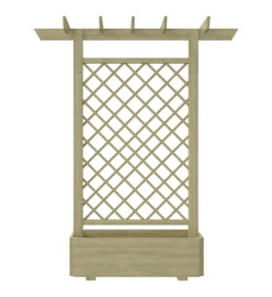 Jardinière pergola 162 x 56 x 204 cm Bois