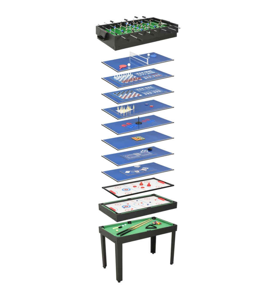 Table de jeu multiple 15 en 1 121x61x82 cm Noir