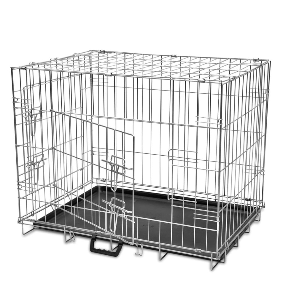 Cage métallique et pliable pour chiens M