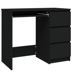 Bureau Noir 90x45x76 cm Aggloméré