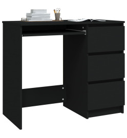 Bureau Noir 90x45x76 cm Aggloméré