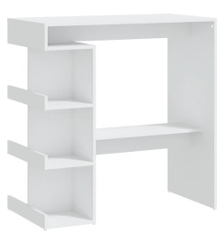 Table de bar étagère de rangement Blanc 100x50x101,5 cm