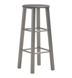 Tabourets de bar lot de 2 anthracite MDF