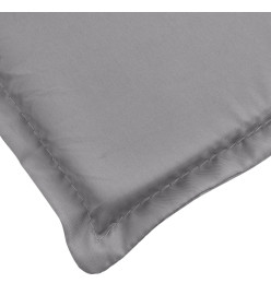 Coussin de chaise longue gris 186x58x3 cm tissu oxford