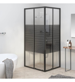Cabine de douche à rayures ESG 90x70x180 cm Noir