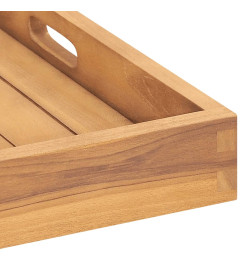 Plateau de service 60x60 cm Bois de teck massif