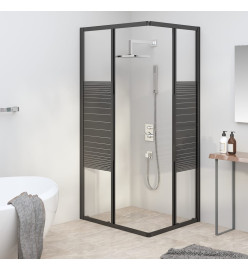 Cabine de douche à rayures ESG 90x70x180 cm Noir