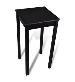 Set de 1 table de bar et 2 tabourets noir