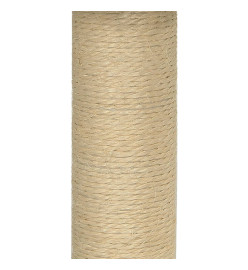 Arbre à chat avec griffoir en sisal Crème 74 cm