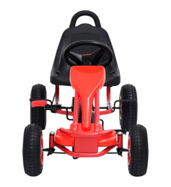 Kart à pédales avec pneus Rouge