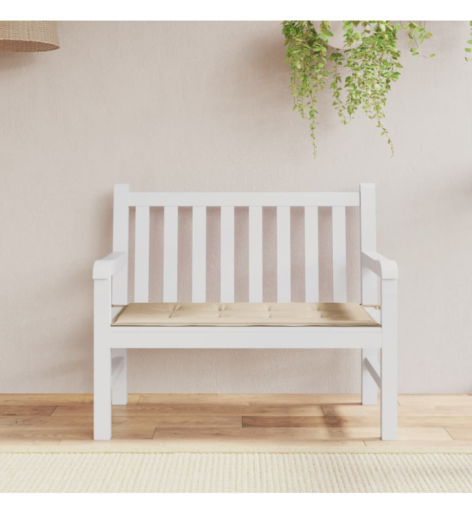 Coussin de banc de jardin beige 120x50x3 cm tissu oxford Coussin de banc de jardin beige 120x50x3 cm tissu oxford