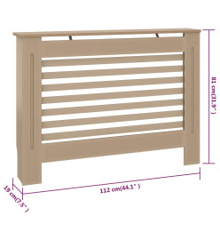 Cache-radiateur 112x19x81 cm MDF