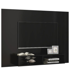 Meuble TV mural Noir 135x23,5x90 cm Aggloméré