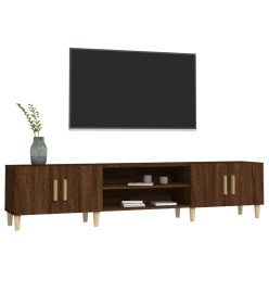 Meuble TV chêne marron 180x31,5x40 cm bois d'ingénierie