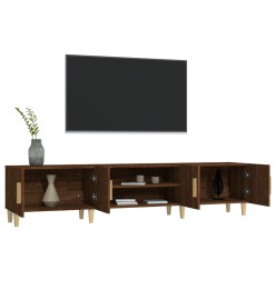 Meuble TV chêne marron 180x31,5x40 cm bois d'ingénierie