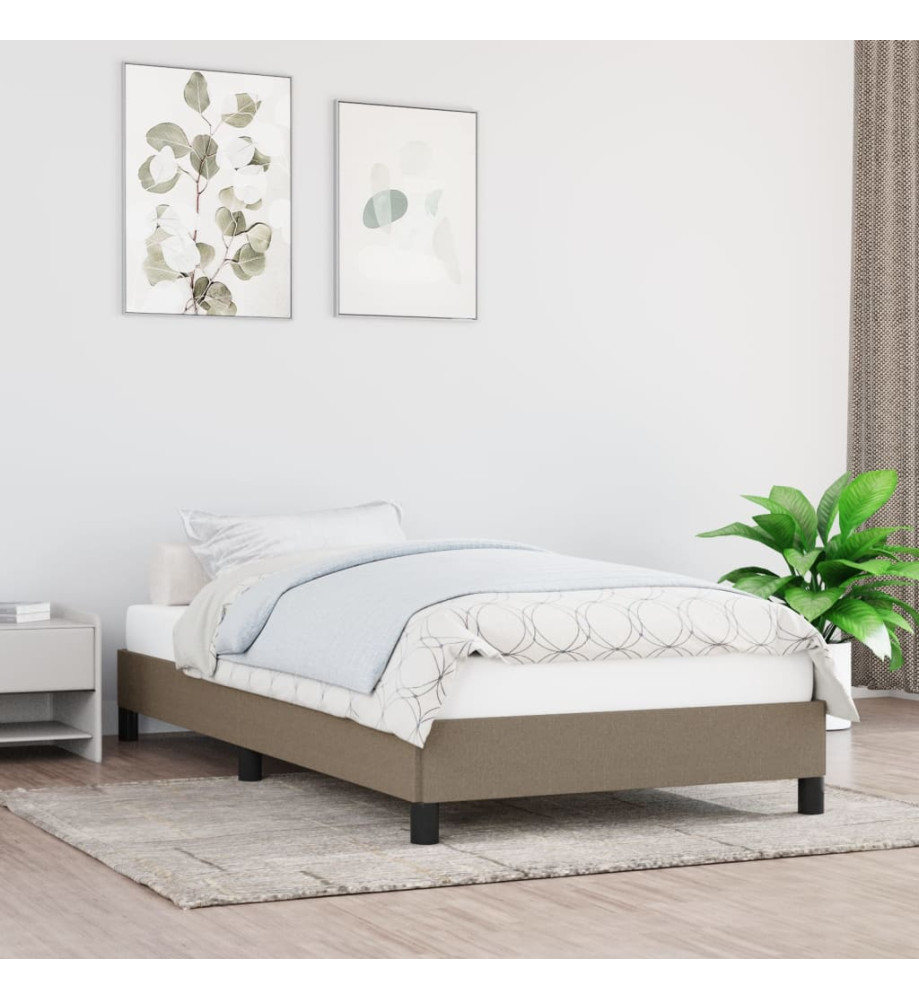 Cadre de lit Taupe 100x200 cm Tissu Cadre de lit Taupe 100x200 cm Tissu