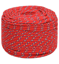 Corde de bateau Rouge 8 mm 50 m Polypropylène