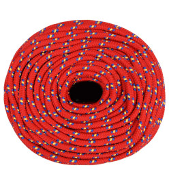 Corde de bateau Rouge 8 mm 50 m Polypropylène