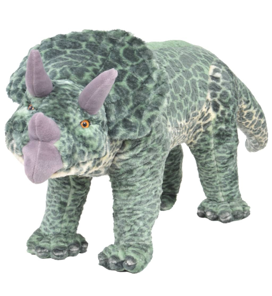 Jouet en peluche Dinosaure Tricératops Vert XXL