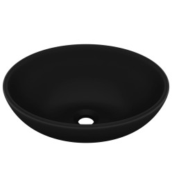 Lavabo ovale de luxe Noir mat 40x33 cm Céramique