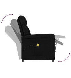 Fauteuil de massage Noir Similicuir daim