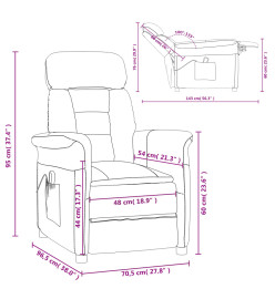 Fauteuil de massage Noir Similicuir daim