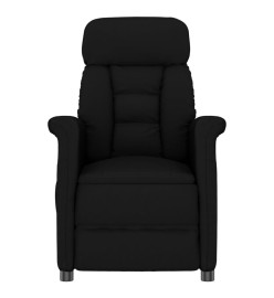 Fauteuil électrique de massage Noir Similicuir daim