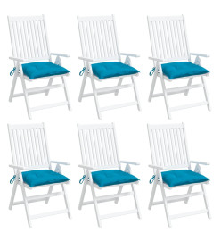 Coussins de chaise 6 pcs bleu clair 50x50x7 cm tissu oxford