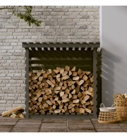 Support pour bois de chauffage Gris 108x73x108 cm Bois de pin