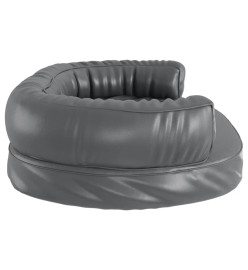 Lit pour chien ergonomique Mousse Gris 75x53 cm Similicuir