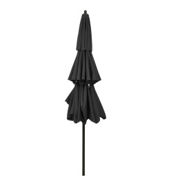 Parasol à 3 niveaux avec mât en aluminium Anthracite 3 m