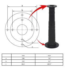 Pompe à eau de jardin avec support en fonte