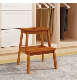 Tabouret-escabeau 2 marches 40x38x50 cm Bois d'acacia solide