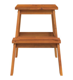 Tabouret-escabeau 2 marches 40x38x50 cm Bois d'acacia solide