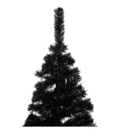 Sapin de Noël artificiel avec support noir 150 cm PVC