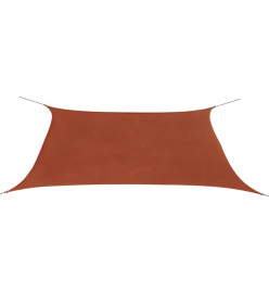 Parasol en tissu Oxford rectangulaire 2 x 4 m Ocre marron