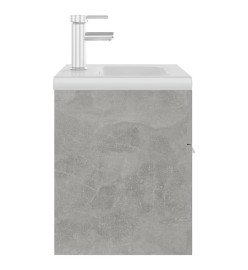 Armoire d'évier avec lavabo intégré Gris béton Aggloméré