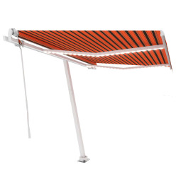 Auvent automatique capteur de vent/LED 350x250 cm Orange/marron