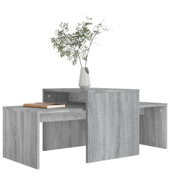 Ensemble table basse Sonoma gris 100x48x40 cm Bois d'ingénierie