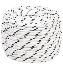 Corde de bateau tressé Blanc 12 mmx100 m Polyester