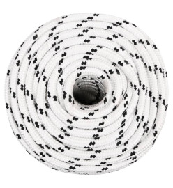 Corde de bateau tressé Blanc 12 mmx100 m Polyester