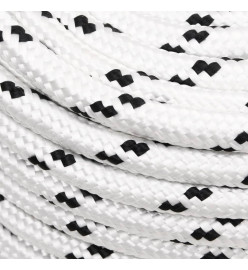 Corde de bateau tressé Blanc 12 mmx100 m Polyester