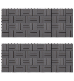 Carreaux de terrasse 20pcs Délavage gris 30x30 cm Acacia solide