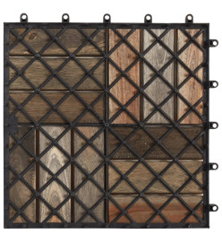 Carreaux de terrasse 20pcs Délavage gris 30x30 cm Acacia solide