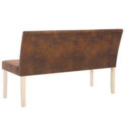 Banc 139,5 cm Marron Similicuir daim