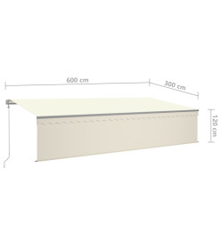 Auvent automatique rétractable avec store 6x3 m Crème