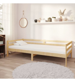 Lit de repos avec matelas 90x200 cm Bois de pin massif