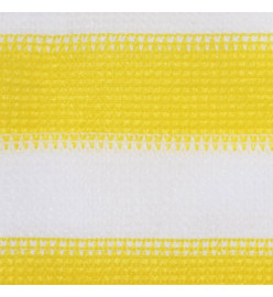 Écran de balcon Jaune et blanc 90x500 cm PEHD