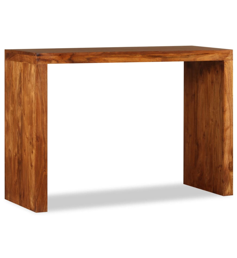 Table console Bois massif avec finition miel 110x40x76 cm